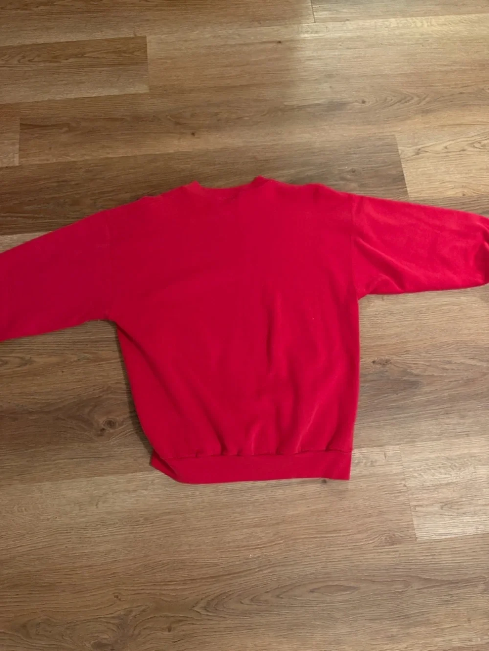 Duck Head Red Crewneck Sweatshirt with Small Embroidered Chest Logo